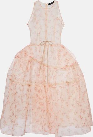 Simone Rocha Floral sheer organza midi dress
