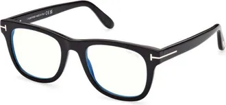 Tom Ford FT5820-B 001 Shiny Black/Clear Blue Light Block 50mm