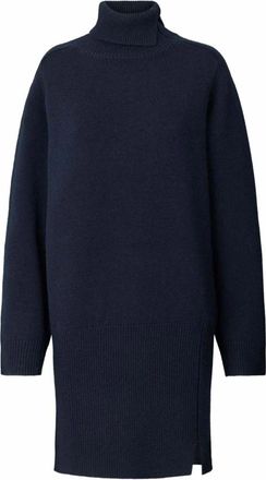Rabens Saloner Gebreide Jurken - Dames - Kleedjes - Blauw - S - Kleedjes