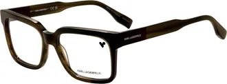 Karl Lagerfeld Mens 55mm Stirped Khaki Burgundy Eyeglasses KL6173-261-55
