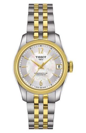 Tissot Ballade Powermatic 80 COSC Watch, 32mm in White Mother Of Pearl at Nordstrom Rack