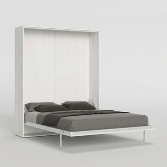 Itamoby Letto matrimoniale a scomparsa 160 verticale - kentaro - Colore: Bianco Frassino