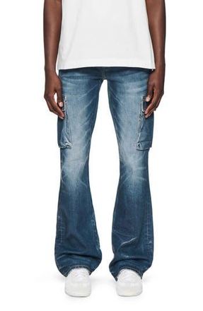 Purple Coated Flare Cargo Jeans in Dark Indigo at Nordstrom Rack, Size 29