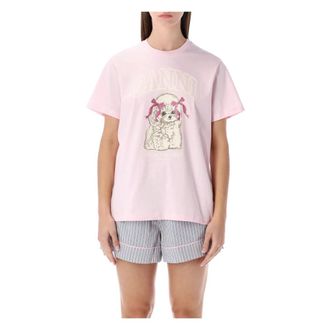 Ganni Dames, Nachtkleding & Lounge, Roze, Maat: L Katoen