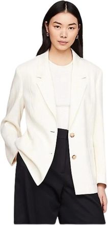 Tommy Hilfiger Linnen Blazer TH Style - Dames - Blazers - Beige - M - Linnen - Jassen