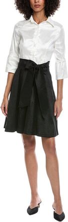 Rene Ruiz Color Block Shirtdress