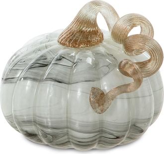 Glitzhome Fall Multi-Style Small Glass Pumpkins in Grey at Nordstrom