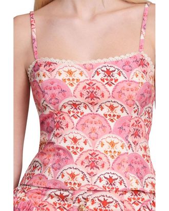 Avec Les Filles Peplum Linen-Blend Tank Top