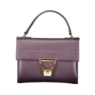 Coccinelle Handbags, female, Purple, Size: ONE SIZE Purple Leather Women Handbag Arlettis