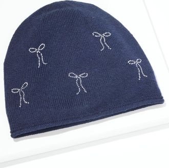 Talbots Embellished Bow Hat - Blue - 001 Talbots