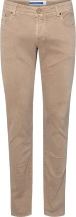 Jacob Cohen Slim-fit Trousers, male, Beige, W30, Desert Cotton Bard Trousers