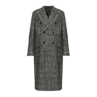 Dolce & Gabbana Dubbelbreasted wollen jas - Heren - Mantel - Grijs - XL - Wol - Jassen