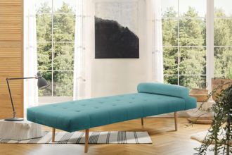 ANDAS Daybett »Agnar« mit Kissenrolle, in 3 Bezugsstoffen und vielen Farben