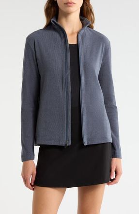 Swannies Emily Zip-Up Sweatshirt in Navy-Heather at Nordstrom, Size X-Large
