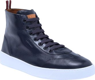 Bally Bruce 6230481 Mens ink High-Top Leather Sneakers Size 6 US