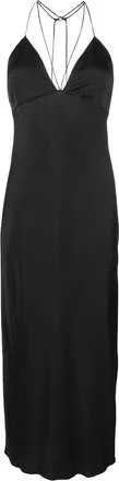 Calvin Klein strap-detail slip dress - women - Spandex/Elastane/Viscose - 2 - Black