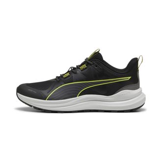 Puma Puma Unisex Adults Reflect Lite Trail Road Running Shoes, Puma Black-Cool Dark Gray-Lime Pow, 9 UK