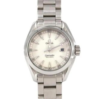 Omega Pre-owned Seamaster Aqua Terra 30mm Quartz Horloge - Dames - Vintage Horloges - Wit - ONE Size - Vintage