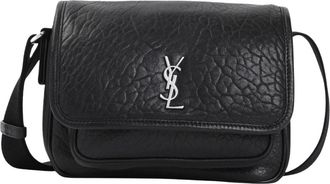 Saint Laurent Zwarte leren Niki S Messenger tas - Dames - Schoudertassen - Zwart - ONE Size - Leer - Tassen