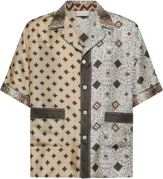Pierre-Louis Mascia Aloe Camp-Collar Shirt - Dames - Overhemden - Beige - M - Overhemden