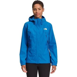 The North Face Antora Rain Jacket Womens Blue Waterproof Hooded KFC1134