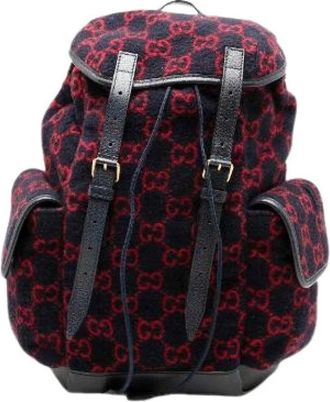 Gucci Pre-owned Backpacks, female, Blue, Size: ONE SIZE Pre-owned Vintage Backpack