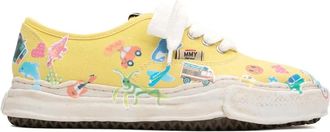 Miharayasuhiro Baker low-top sneakers met print - Geel