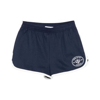 Sporty & Rich Dames, Korte broeken, Blauw, Maat: M Katoen