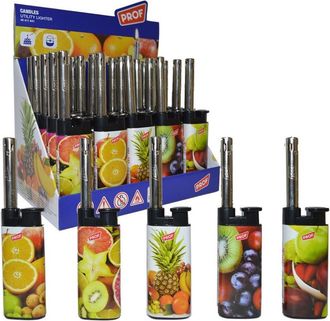 Trade Shop Trade Shop - Set 25 Pz Accendigas Accendi Gas A Fiamma Canna Corta Mini Prof Fruits 40411641