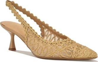 Nine West Ressa Pointed Toe Slingback Pump in Natural at Nordstrom Rack, Size 7.5