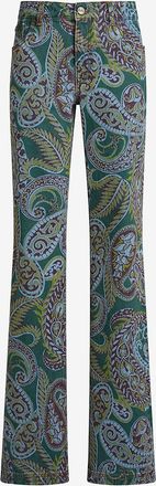Etro Ausgestellte Jeans mit hoher Taille und Paisleyprint
