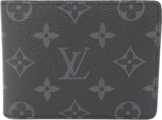 Louis Vuitton Black Coated Canvas Bill Wallet (Bi-Fold) (Pre-Owned)