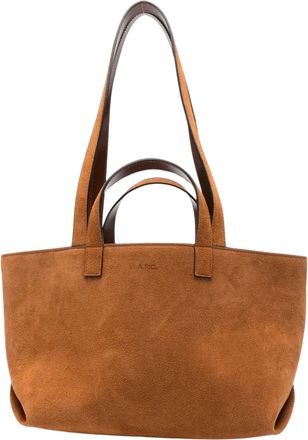 A.P.C. Rectangular Suede Tote Bag with Versatile Carrying Options