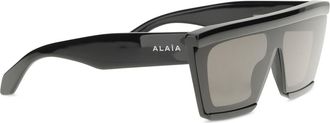 Alaia Womens Mask Sunglasses Black-Grey Black-Black-Grey Acetate Black/black/grey