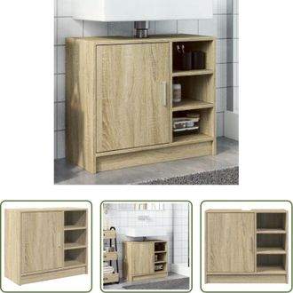 vidaXL Lavabo - Mobile Lavabo Rovere Sonoma 63x29x55 cm Legno Multistrato