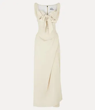 Vivienne Westwood Iwona Corset Dress Viscose Limestone 42 Women