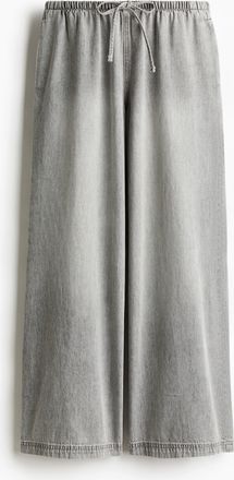 H&M Denimhose mit Kordelzug - Grau