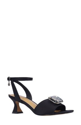 J. Rene&eacute; Nickee Ankle Strap Sandal in Black at Nordstrom, Size 9