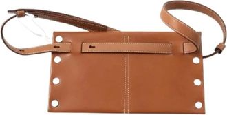 Jil Sander Pre-owned Belt Bags, female, Brown, Size: ONE SIZE Pre-owned Rivet wallet belt Leather Waist bag