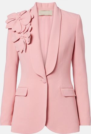 Elie Saab Floral-applique cady blazer