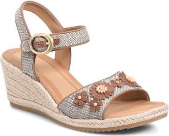 S&ouml;fft Isabella Espadrille Wedge Sandal in Golden Brown at Nordstrom, Size 6.5