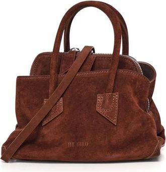 The Attico La Passeggiata Mini Tote - Dames - Tassen - Bruin - Maat: ONE Size Leer