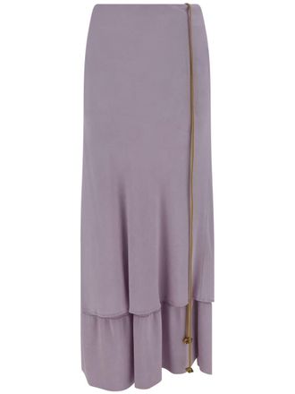 Quira crepe layered midi skirt - women - Silk - 42 - Purple