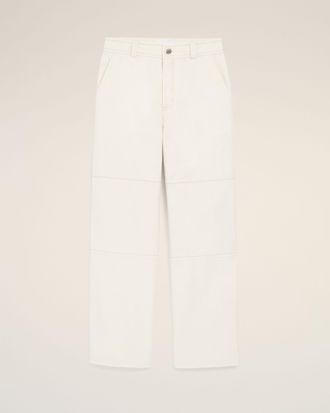 Ami White Cotton Worker Trousers White - XXL - for Men