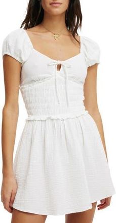 Cotton On Open Back Minidress in White at Nordstrom Rack, Size 4