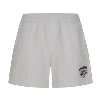 Casablanca Training Shorts, male, White, Size: S Towelling Monogram Short