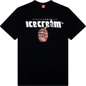 Icecream Luger T-shirt met grafische print - Zwart