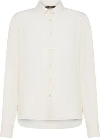 Seventy Witte Crepe Zijden Overhemd - Dames - Overhemden - Wit - XS - Overhemden