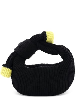Bottega Veneta BV Jodie Knitted Wool Mini hobo bag - women - Wool - One Size - Black