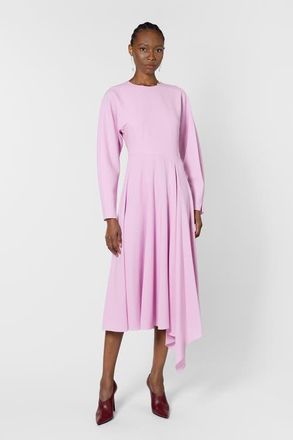 Roksanda Ilincic Yelin Crepe Long Sleeve Dress in Blush at Nordstrom, Size 8